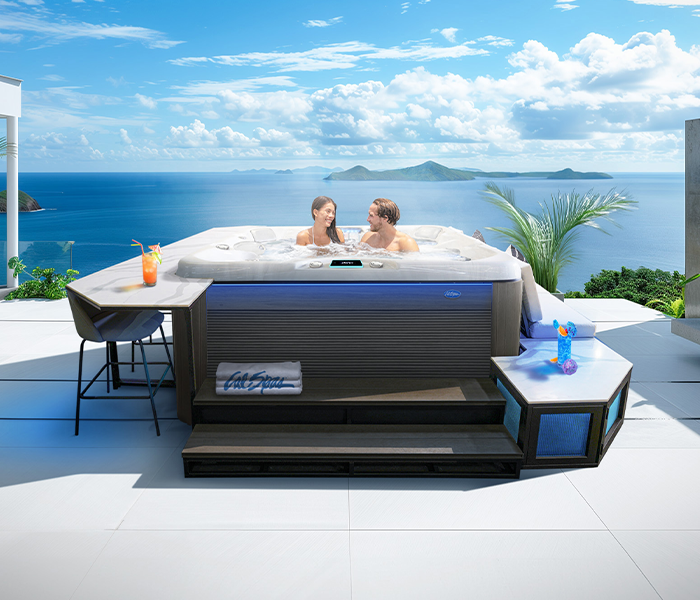Calspas hot tub being used in a family setting - Fairfax